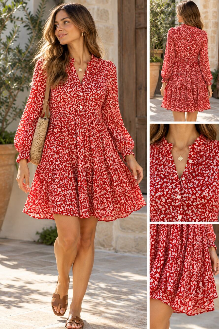 J Crew layered hemline dress in pink Floral Print Short Length Size S